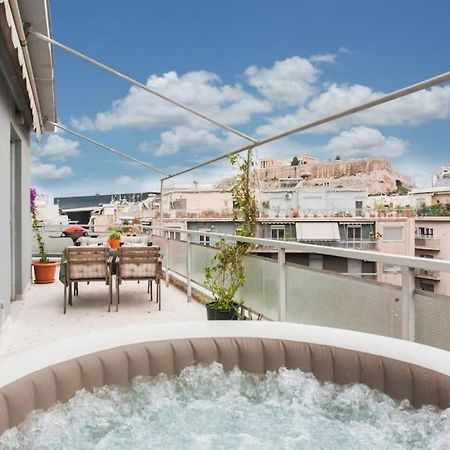 Lovely Apt W/Heated Jacuzzi &Full Acropolis View アテネ エクステリア 写真